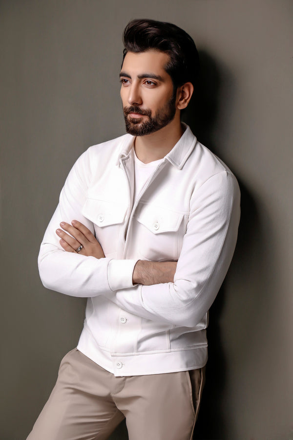 White Trucker Jacket