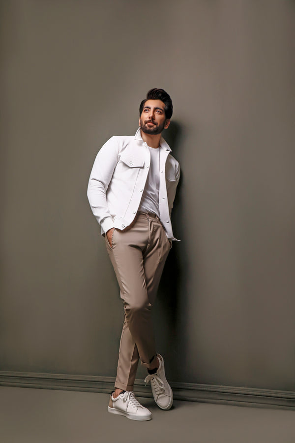 White Trucker Jacket