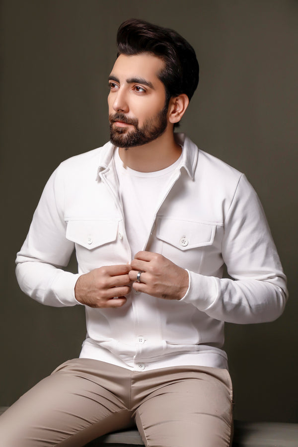 White Trucker Jacket