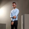 Light Blue Full Sleeves Crew Neck