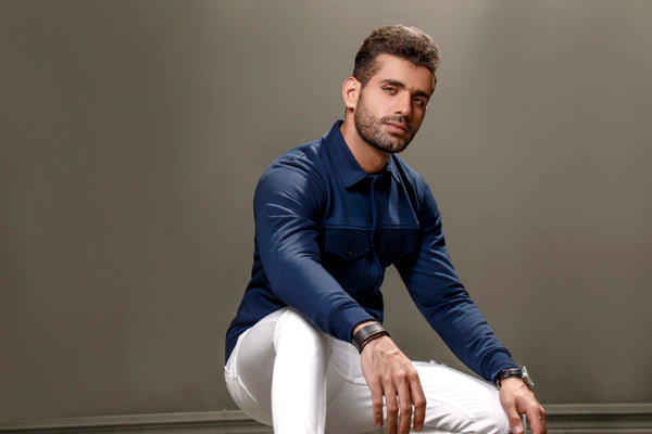 Navy Blue Trucker Jacket