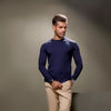 Navy Blue Full Sleeves Crew Neck