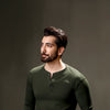 Green Full Sleeves Henley