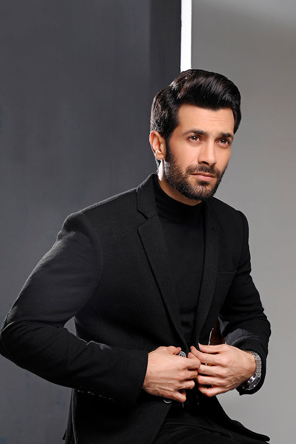 Black Knitted Blazer