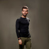 Black Full Sleeves Crew Neck