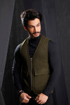 Dark Green Jersey Utility Gilet