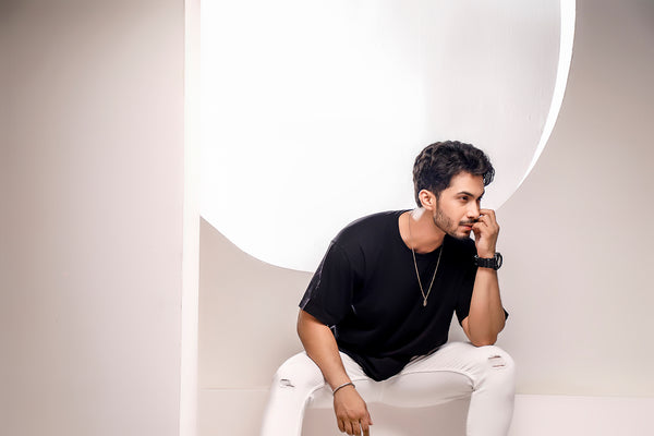 Black Over Sized Crew Neck