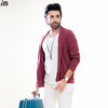 Maroon Heather Open Shawl Cardigan