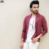 Maroon Heather Open Shawl Cardigan