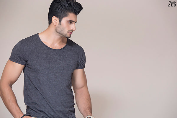 Charcoal Scoop Neck