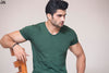 Dark Green Scoop Neck