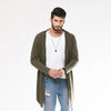 Khaki Green Long Line Hoodie