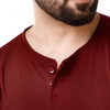 Maroon Full Sleeves Henley