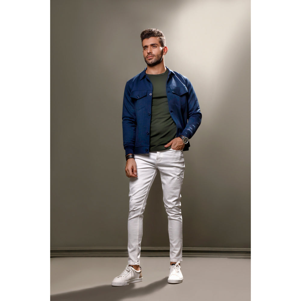 Navy Blue Trucker Jacket