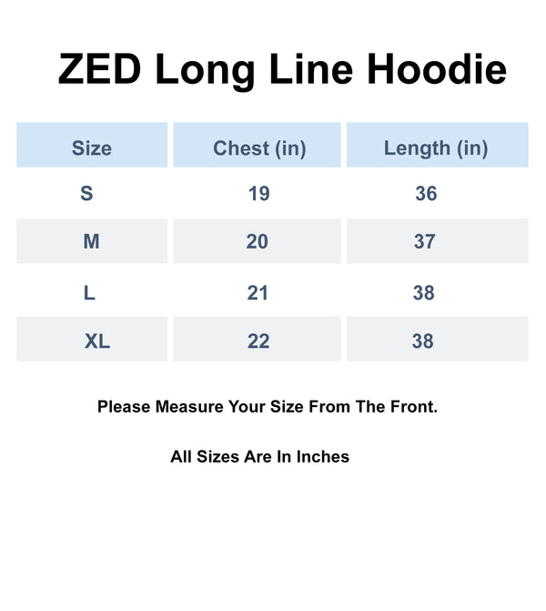 Navy Blue Long Line Hoodie