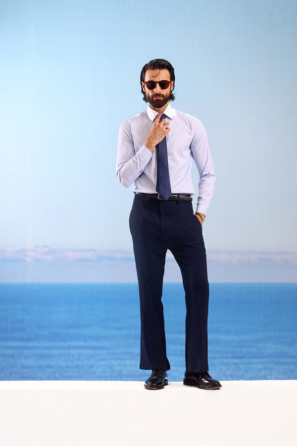 Dark Navy Riviera Flared Trousers