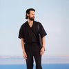 Premium Viscose Linen Black Trousers
