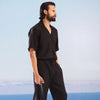 Premium Viscose Linen Black Trousers