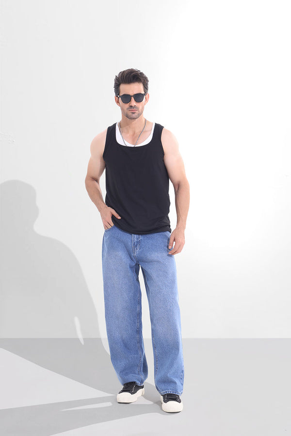 Dark Blue Baggy Fit Jeans