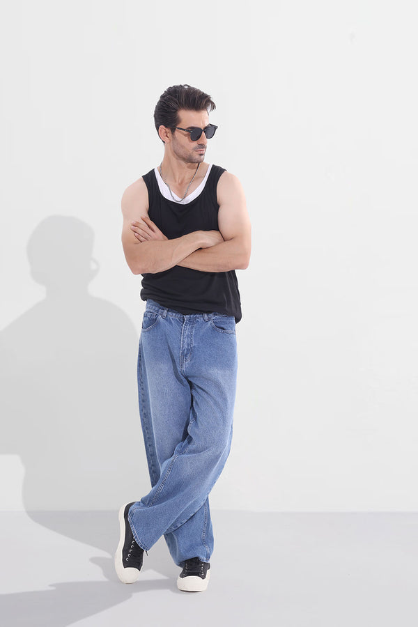 Dark Blue Baggy Fit Jeans