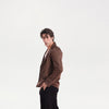 Classic Two-Button Brown Suede Blazer