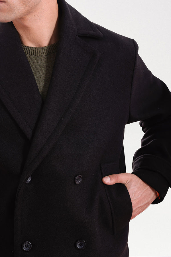 Black Wool Pea Coat