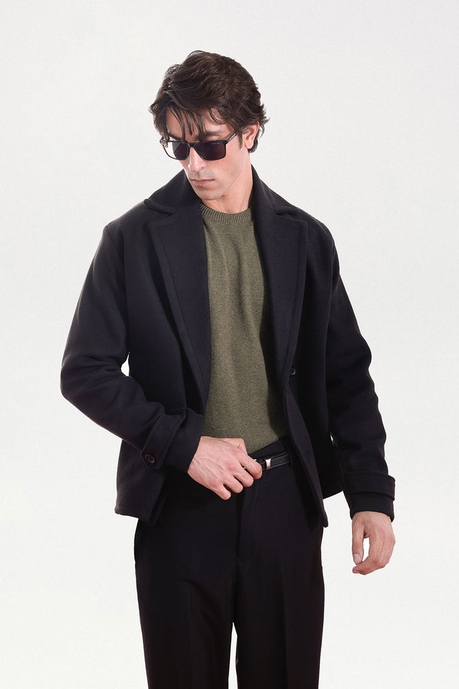 Black Wool Pea Coat