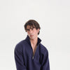 Navy Relaxed Fit Zip-Top Sweatshirt