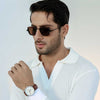 White Full Sleeves Open Collar Structured Polo Shirt