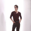 Brown Soft Cotton Bootcut Trousers