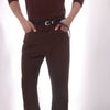 Brown Soft Cotton Bootcut Trousers
