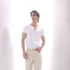 Ecru Soft Cotton Bootcut Trousers