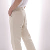 Ecru Soft Cotton Bootcut Trousers