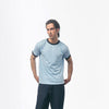 Light Blue Basic Contrast Rib T-Shirt