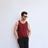 Maroon Organic Henley Vest