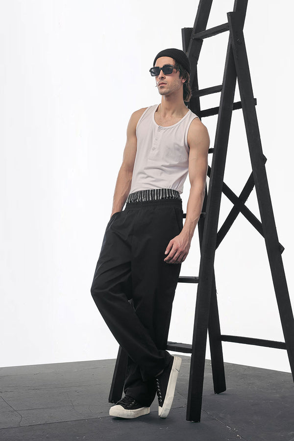 Black Balloon Fit Jogger Pants