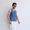 Teal Organic Henley Vest