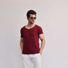 Maroon Scoop Neck