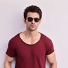 Maroon Scoop Neck