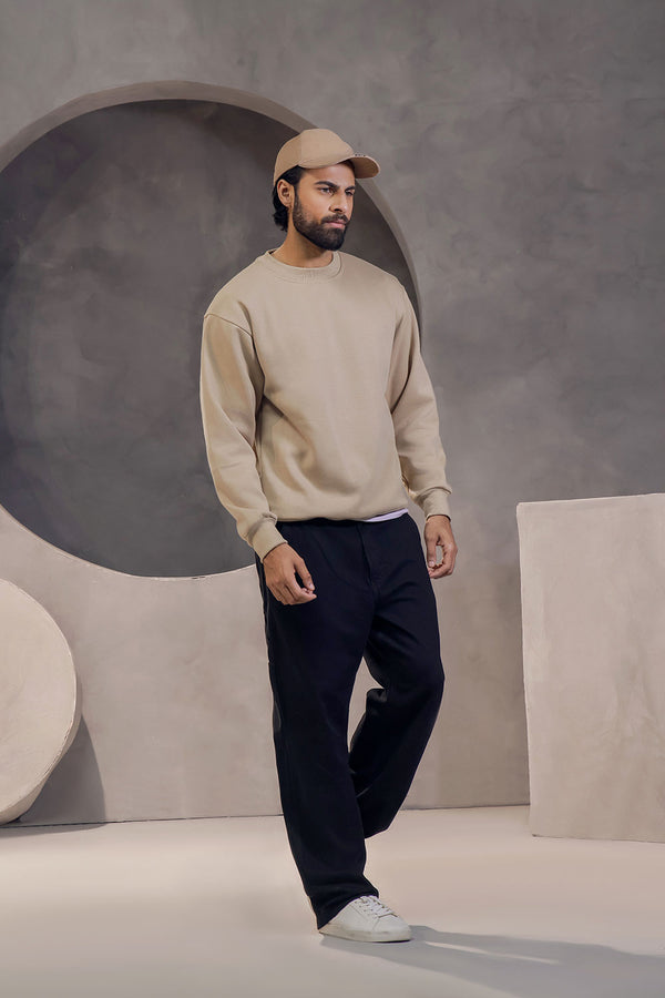 Stone Boxy Fit Sweatshirt