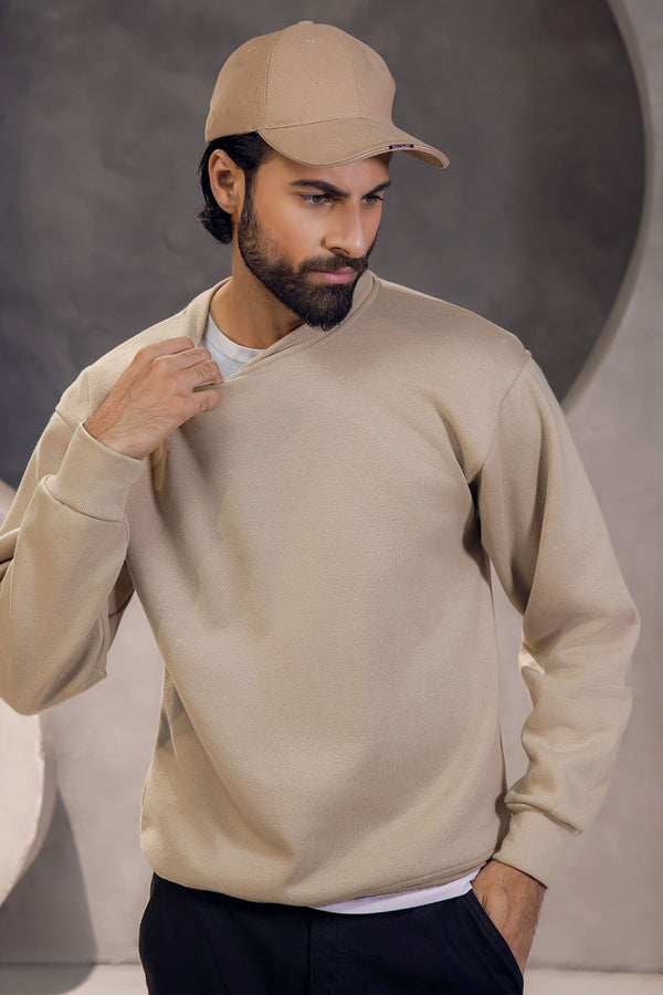 Stone Boxy Fit Sweatshirt