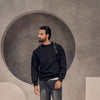 Black Boxy Fit Sweatshirt