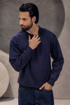 Navy Blue Boxy Fit Sweatshirt