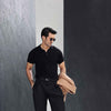 Black Fine Knit Polo