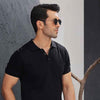 Black Fine Knit Polo