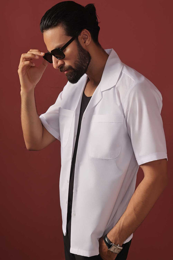 White Relaxed Fit Resort Shirt