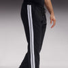 Black Tricot Split Hem Jogger