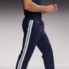 Blue Tricot Split Hem Jogger