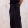 Black Wide Fit Portobello Trousers