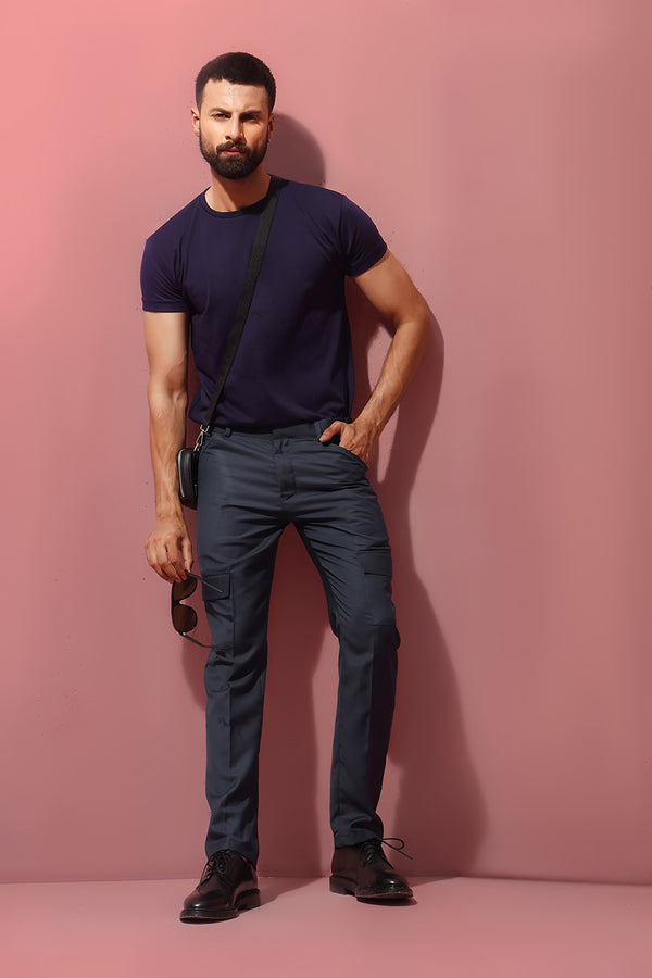Teal Cargo Trousers